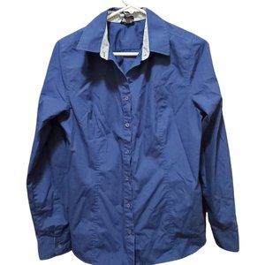 George Women’s Long Sleeve Shirt Blue Sapphire Size M (8-10)
